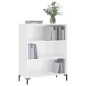 vidaXL Bücherregal Hochglanz-Weiß 69,5x32,5x90 cm Holzwerkstoff vidaXL Bücherregal Hochglanz-Weiß 69,5x32,5x90 cm Holzwerkstoff