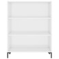 vidaXL Bücherregal Hochglanz-Weiß 69,5x32,5x90 cm Holzwerkstoff vidaXL Bücherregal Hochglanz-Weiß 69,5x32,5x90 cm Holzwerkstoff