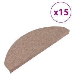 vidaXL Stufenmatten Selbstklebend 15 Stk. 65x22,5x3,5 cm Beige
