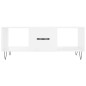 vidaXL Couchtisch Hochglanz-Weiß 102x50x40 cm Holzwerkstoff vidaXL Couchtisch Hochglanz-Weiß 102x50x40 cm Holzwerkstoff
