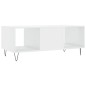 vidaXL Couchtisch Hochglanz-Weiß 102x50x40 cm Holzwerkstoff vidaXL Couchtisch Hochglanz-Weiß 102x50x40 cm Holzwerkstoff