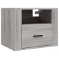 vidaXL Wand-Nachttisch Grau Sonoma 50x36x40 cm