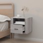 vidaXL Wand-Nachttisch Grau Sonoma 50x36x40 cm