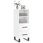 vidaXL Sideboard Hochglanz-Weiß 34,5x34x90 cm Holzwerkstoff vidaXL Sideboard Hochglanz-Weiß 34,5x34x90 cm Holzwerkstoff