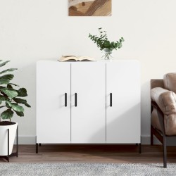 vidaXL Sideboard Hochglanz-Weiß 90x34x80 cm Holzwerkstoff