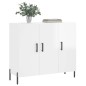 vidaXL Sideboard Hochglanz-Weiß 90x34x80 cm Holzwerkstoff vidaXL Sideboard Hochglanz-Weiß 90x34x80 cm Holzwerkstoff