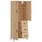 Highboard Sonoma-Eiche 69,5x34x180 cm Holzwerkstoff Highboard Sonoma-Eiche 69,5x34x180 cm Holzwerkstoff