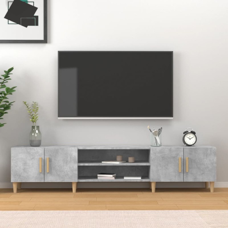 vidaXL TV-Schrank Betongrau 180x31,5x40 cm Holzwerkstoff vidaXL TV-Schrank Betongrau 180x31,5x40 cm Holzwerkstoff