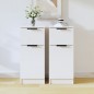 vidaXL Sideboards 2 Stk. Hochglanz-Weiß 30x30x70 cm Holzwerkstoff vidaXL Sideboards 2 Stk. Hochglanz-Weiß 30x30x70 cm Holzwerkstoff