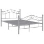 vidaXL Bett Grau Metall 120x200 cm vidaXL Bett Grau Metall 120x200 cm