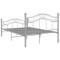 vidaXL Bett Grau Metall 120x200 cm vidaXL Bett Grau Metall 120x200 cm