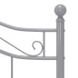vidaXL Bett Grau Metall 120x200 cm vidaXL Bett Grau Metall 120x200 cm