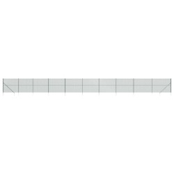 vidaXL Maschendrahtzaun mit Bodenhülsen Grün 2x25 m