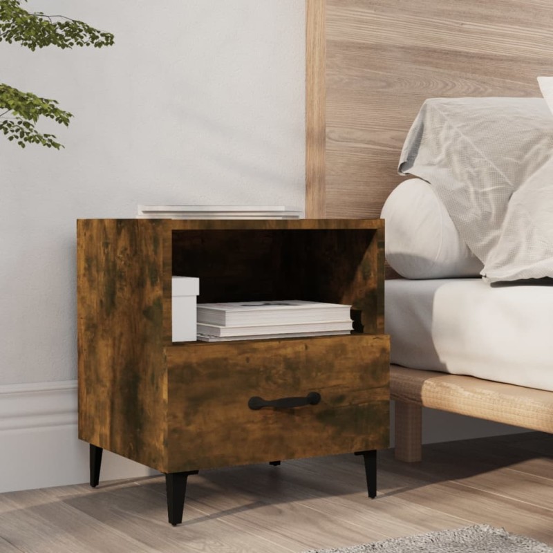vidaXL Nachttisch Räuchereiche Holzwerkstoff vidaXL Nachttisch Räuchereiche Holzwerkstoff
