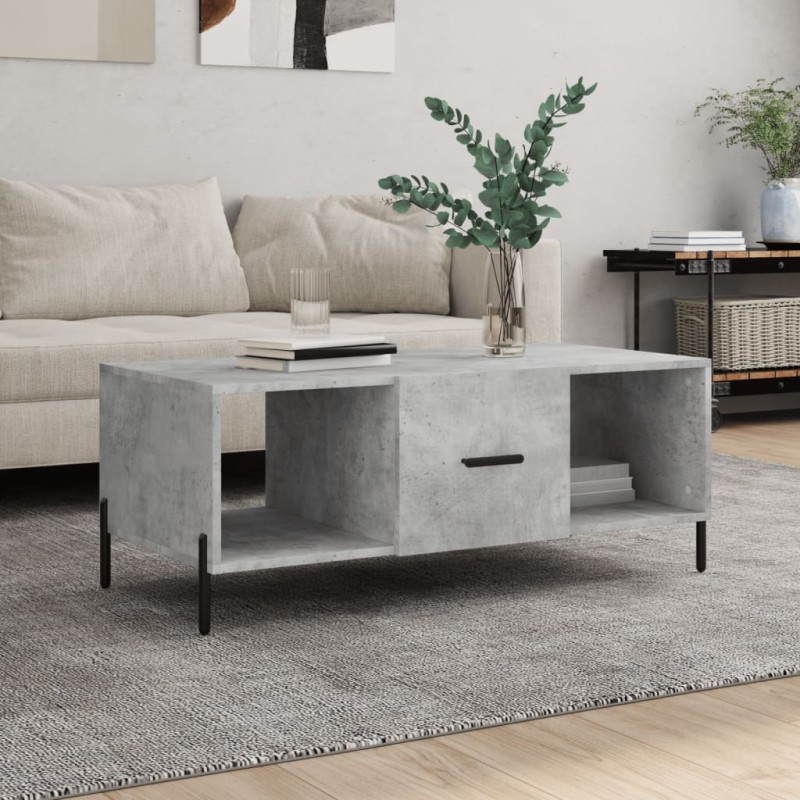 vidaXL Couchtisch Betongrau 102x50x40 cm Holzwerkstoff vidaXL Couchtisch Betongrau 102x50x40 cm Holzwerkstoff
