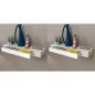vidaXL Wandregal Hängeregal mit Schubladen 2 Stk. Weiß 80 cm vidaXL Wandregal Hängeregal mit Schubladen 2 Stk. Weiß 80 cm