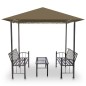 vidaXL Gartenpavillon mit Tisch und Bänken 2,5x1,5x2,4 m Taupe 180 g/m² vidaXL Gartenpavillon mit Tisch und Bänken 2,5x1,5x2,4 m Taupe 180 g/m²