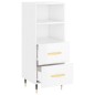 vidaXL Sideboard Hochglanz-Weiß 34,5x34x90 cm Holzwerkstoff vidaXL Sideboard Hochglanz-Weiß 34,5x34x90 cm Holzwerkstoff