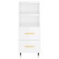 vidaXL Sideboard Hochglanz-Weiß 34,5x34x90 cm Holzwerkstoff vidaXL Sideboard Hochglanz-Weiß 34,5x34x90 cm Holzwerkstoff