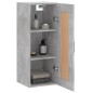 vidaXL Wandschrank Betongrau 34,5x34x90 cm Holzwerkstoff vidaXL Wandschrank Betongrau 34,5x34x90 cm Holzwerkstoff