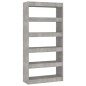vidaXL Bücherregal/Raumteiler Betongrau 80x30x166 cm Holzwerkstoff vidaXL Bücherregal/Raumteiler Betongrau 80x30x166 cm Holzwerkstoff