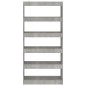 vidaXL Bücherregal/Raumteiler Betongrau 80x30x166 cm Holzwerkstoff vidaXL Bücherregal/Raumteiler Betongrau 80x30x166 cm Holzwerkstoff