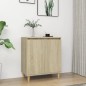 vidaXL Sideboard mit Massivholz-Beinen Sonoma-Eiche 60x35x70 cm vidaXL Sideboard mit Massivholz-Beinen Sonoma-Eiche 60x35x70 cm