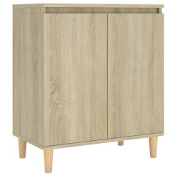 vidaXL Sideboard mit Massivholz-Beinen Sonoma-Eiche 60x35x70 cm