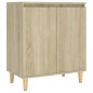 vidaXL Sideboard mit Massivholz-Beinen Sonoma-Eiche 60x35x70 cm vidaXL Sideboard mit Massivholz-Beinen Sonoma-Eiche 60x35x70 cm