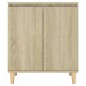 vidaXL Sideboard mit Massivholz-Beinen Sonoma-Eiche 60x35x70 cm vidaXL Sideboard mit Massivholz-Beinen Sonoma-Eiche 60x35x70 cm