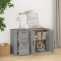 vidaXL Sideboard Grau Sonoma 100x33x59,5 cm Holzwerkstoff vidaXL Sideboard Grau Sonoma 100x33x59,5 cm Holzwerkstoff