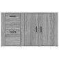 vidaXL Sideboard Grau Sonoma 100x33x59,5 cm Holzwerkstoff vidaXL Sideboard Grau Sonoma 100x33x59,5 cm Holzwerkstoff