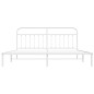 vidaXL Bettgestell mit Kopfteil Metall Weiß 200x200 cm vidaXL Bettgestell mit Kopfteil Metall Weiß 200x200 cm
