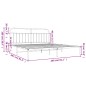 vidaXL Bettgestell mit Kopfteil Metall Weiß 200x200 cm vidaXL Bettgestell mit Kopfteil Metall Weiß 200x200 cm
