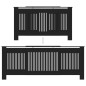 vidaXL MDF Heizkörperverkleidung Schwarz 205 cm vidaXL MDF Heizkörperverkleidung Schwarz 205 cm