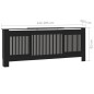 vidaXL MDF Heizkörperverkleidung Schwarz 205 cm vidaXL MDF Heizkörperverkleidung Schwarz 205 cm