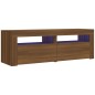 vidaXL TV-Schrank mit LED-Leuchten Braun Eichen-Optik 120x35x40 cm vidaXL TV-Schrank mit LED-Leuchten Braun Eichen-Optik 120x35x40 cm