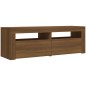 vidaXL TV-Schrank mit LED-Leuchten Braun Eichen-Optik 120x35x40 cm vidaXL TV-Schrank mit LED-Leuchten Braun Eichen-Optik 120x35x40 cm