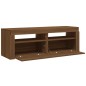 vidaXL TV-Schrank mit LED-Leuchten Braun Eichen-Optik 120x35x40 cm vidaXL TV-Schrank mit LED-Leuchten Braun Eichen-Optik 120x35x40 cm