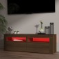 vidaXL TV-Schrank mit LED-Leuchten Braun Eichen-Optik 120x35x40 cm vidaXL TV-Schrank mit LED-Leuchten Braun Eichen-Optik 120x35x40 cm