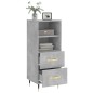 vidaXL Sideboard Betongrau 34,5x34x90 cm Holzwerkstoff vidaXL Sideboard Betongrau 34,5x34x90 cm Holzwerkstoff