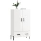 vidaXL Highboard Hochglanz-Weiß 69,5x31x115 cm Holzwerkstoff vidaXL Highboard Hochglanz-Weiß 69,5x31x115 cm Holzwerkstoff