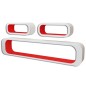 Wandregale Regalwürfel 6 Stk. Rot und Weiß Wandregale Regalwürfel 6 Stk. Rot und Weiß