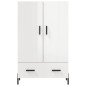 vidaXL Highboard Hochglanz-Weiß 69,5x31x115 cm Holzwerkstoff vidaXL Highboard Hochglanz-Weiß 69,5x31x115 cm Holzwerkstoff