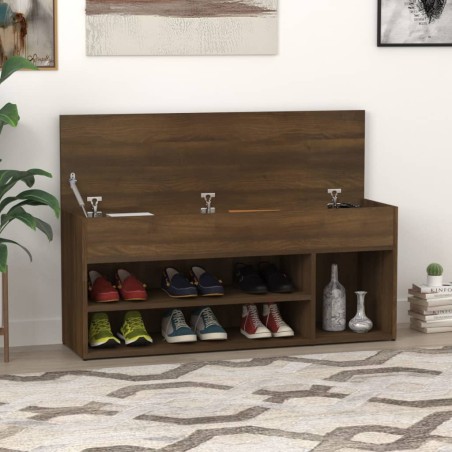 vidaXL Schuhbank Braun Eichen-Optik 105x30x45 cm Holzwerkstoff