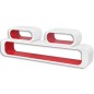 Wandregale Regalwürfel 6 Stk. Rot und Weiß Wandregale Regalwürfel 6 Stk. Rot und Weiß