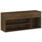 vidaXL Schuhbank Braun Eichen-Optik 105x30x45 cm Holzwerkstoff vidaXL Schuhbank Braun Eichen-Optik 105x30x45 cm Holzwerkstoff
