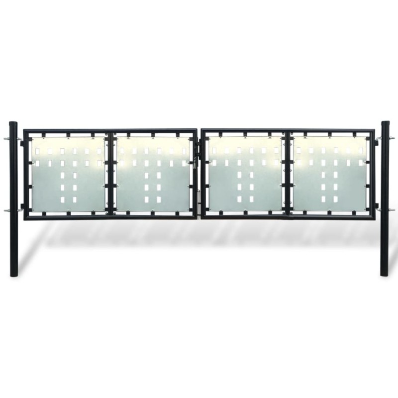 vidaXL Zauntor (Einzeltor) Schwarz 300x150 cm vidaXL Zauntor (Einzeltor) Schwarz 300x150 cm