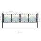 vidaXL Zauntor (Einzeltor) Schwarz 300x150 cm vidaXL Zauntor (Einzeltor) Schwarz 300x150 cm