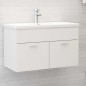 vidaXL Waschbeckenunterschrank Weiß 80x38,5x46 cm Holzwerkstoff vidaXL Waschbeckenunterschrank Weiß 80x38,5x46 cm Holzwerkstoff